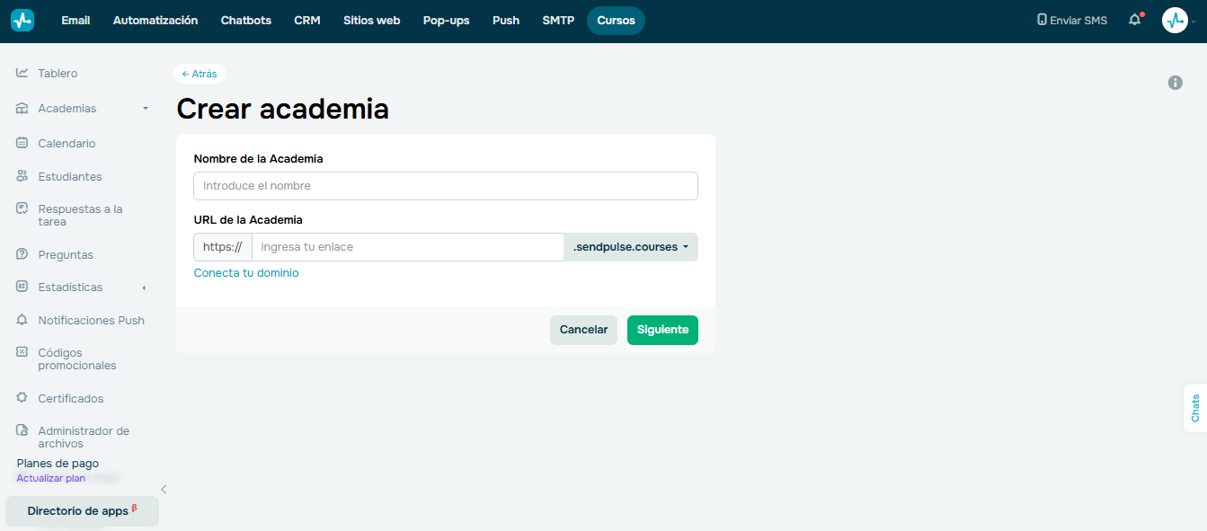 Creador de cursos en linea