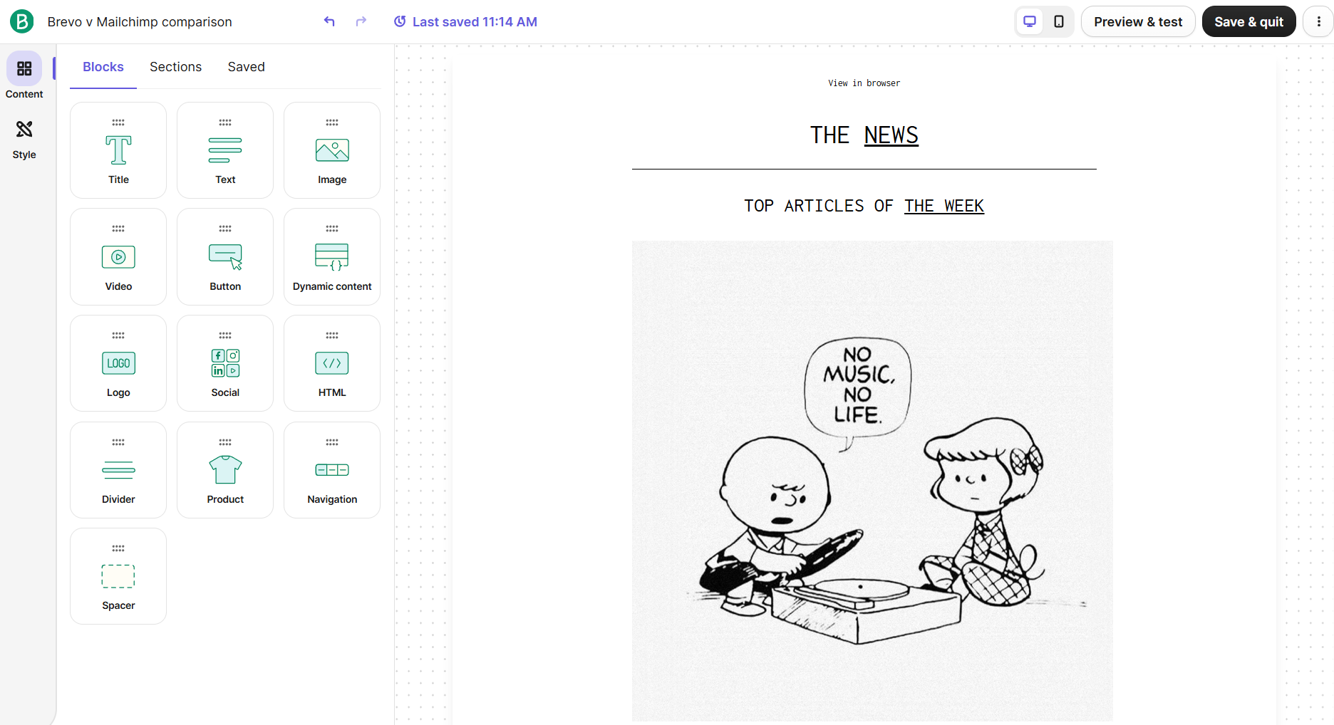 testing Brevo email builder 