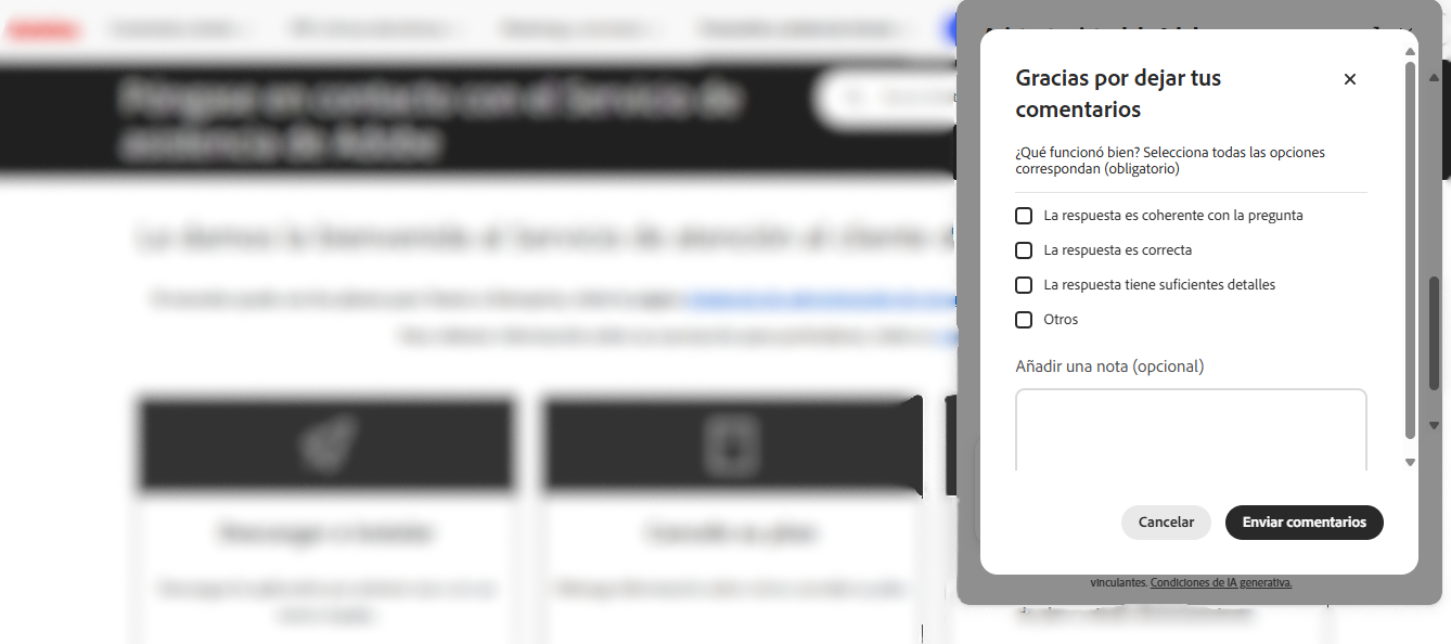 Adobe monitorea la satisfacción del clientes con ayuda de su chat