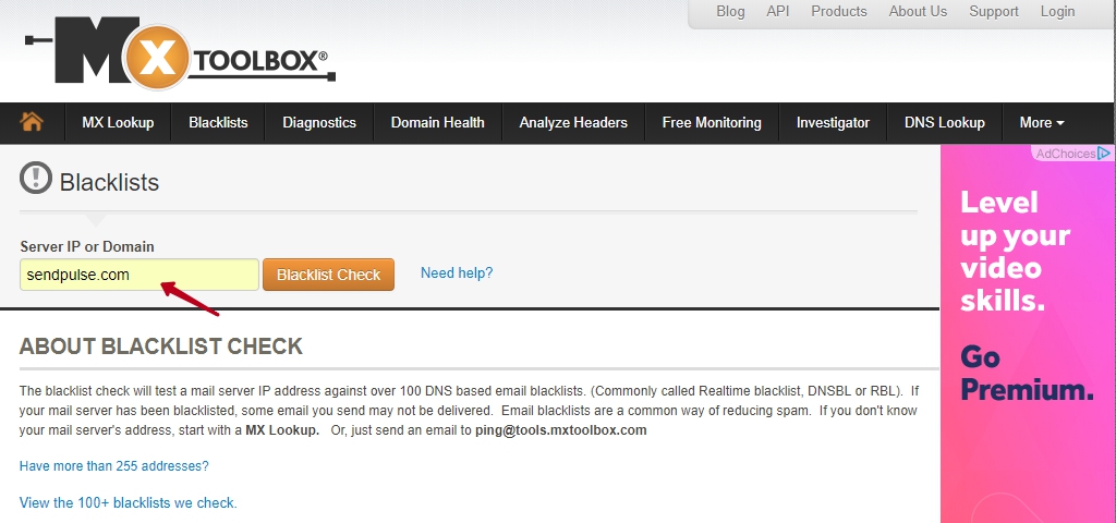 Insira o seu domínio