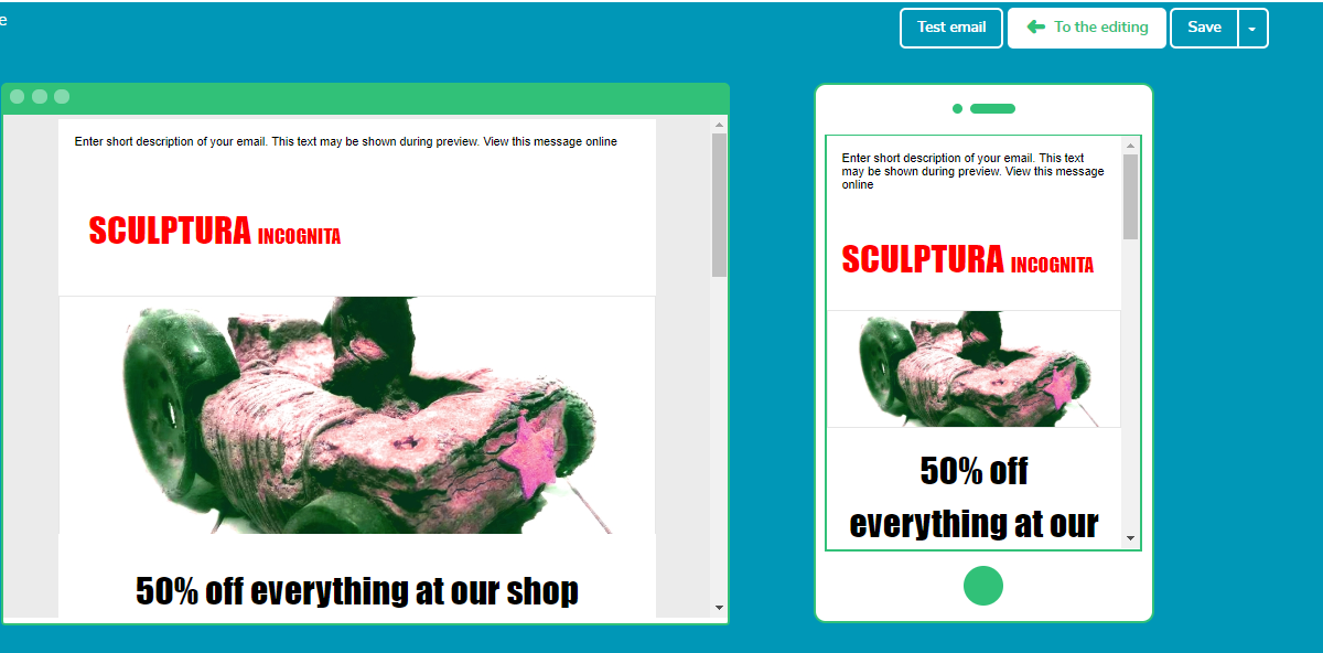 Enviar email de teste