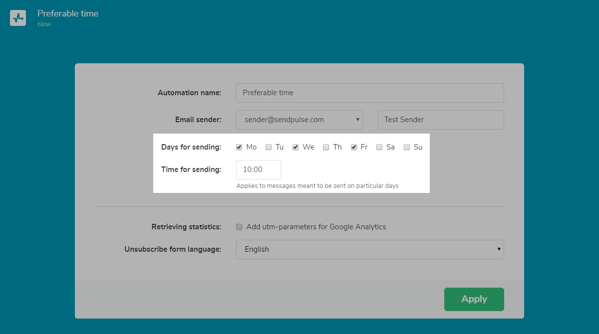 Automation options