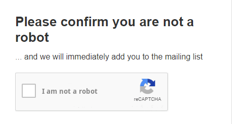 Validate subscribers using reCAPTCHA