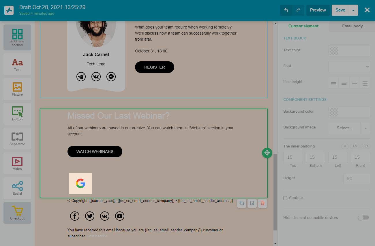 How To Add A Link To A Calendar Event To An Email Template SendPulse How To Add A Link To A Calendar Event To An Email Template SendPulse