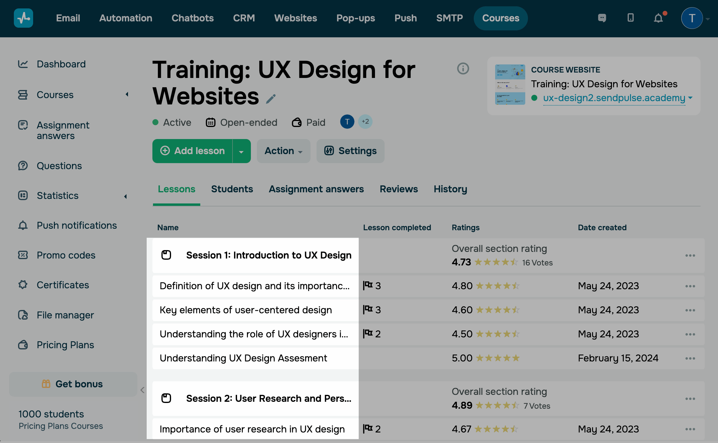 How to Set Up a Course Program SendPulse