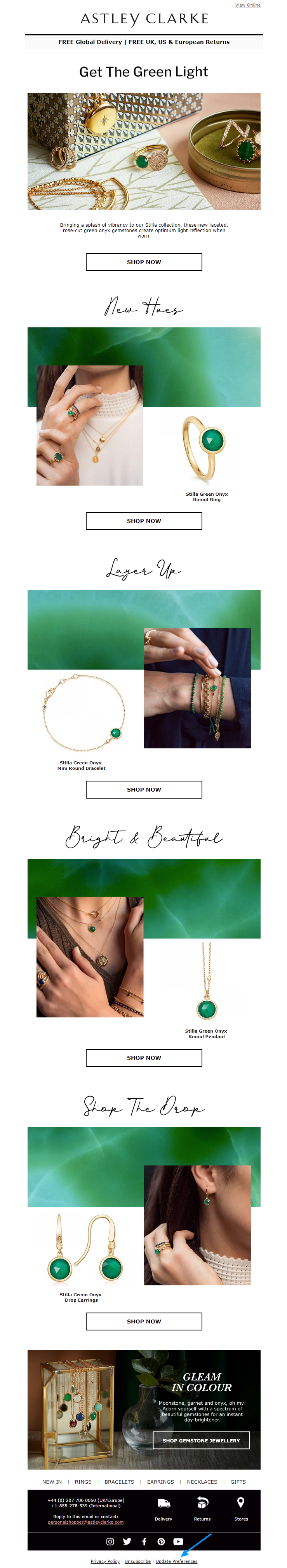 Update email preferences