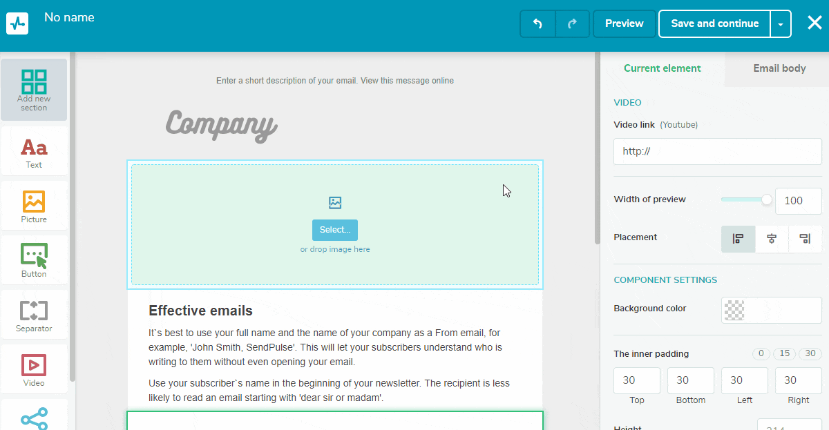 Set up the video element