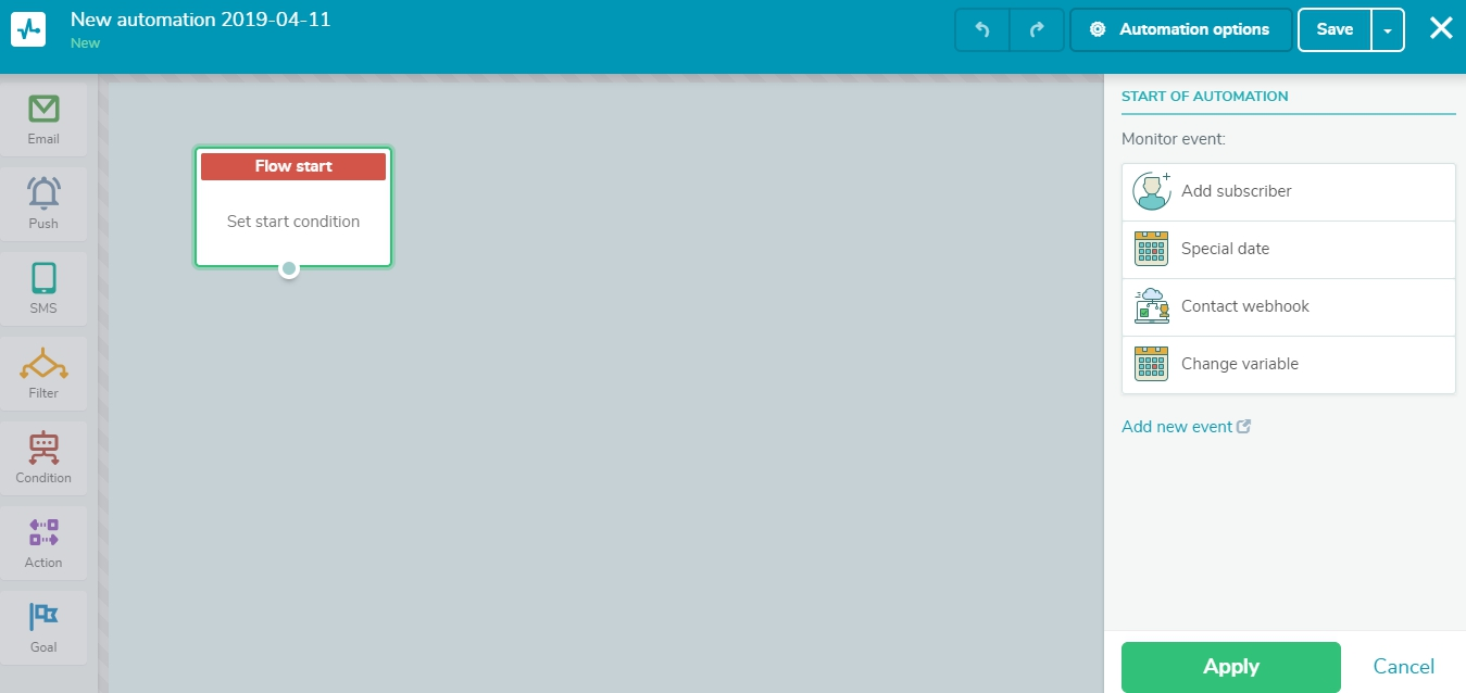 Create the automation flow