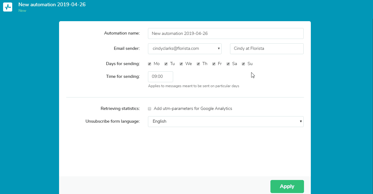 Set the start of the flow