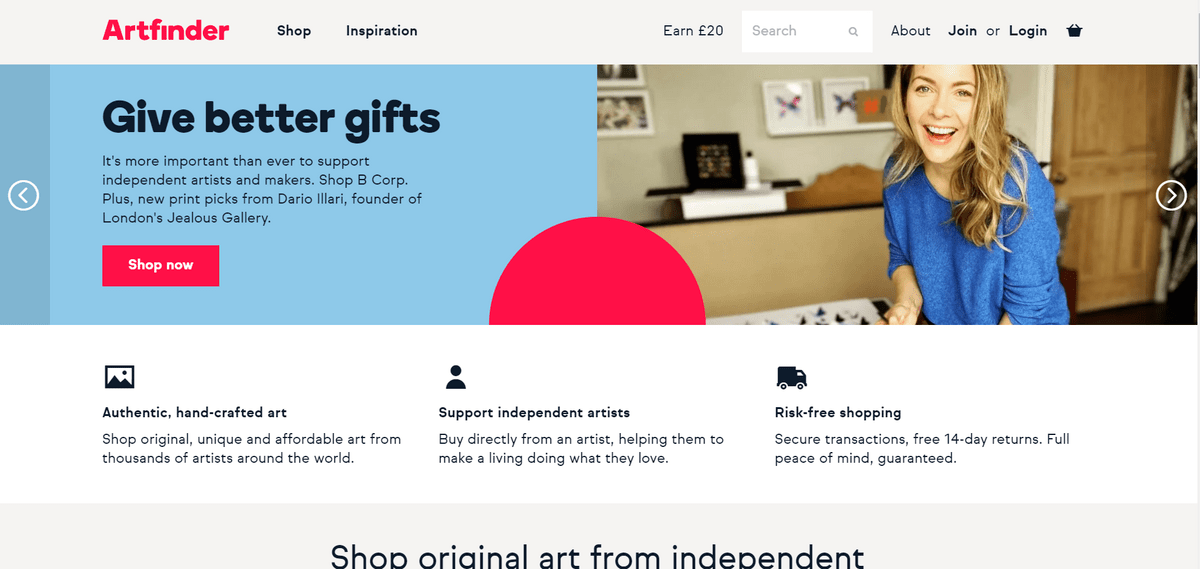 Онлайн-галерея Artfinder