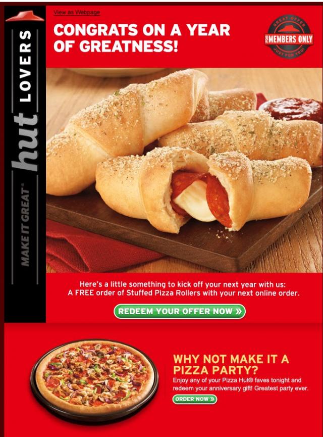 Correo electrónico por aniversario