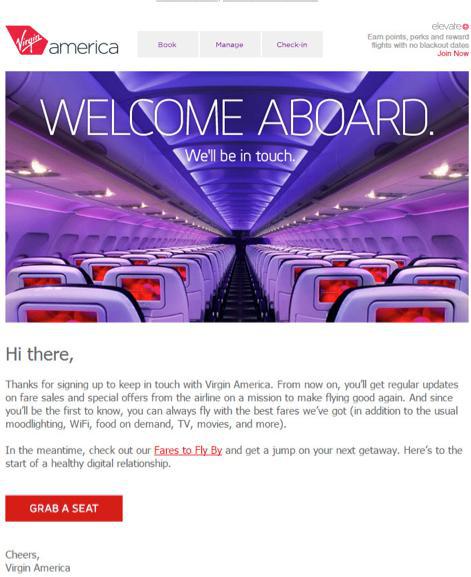 Campaña de correo electrónico de bienvenida