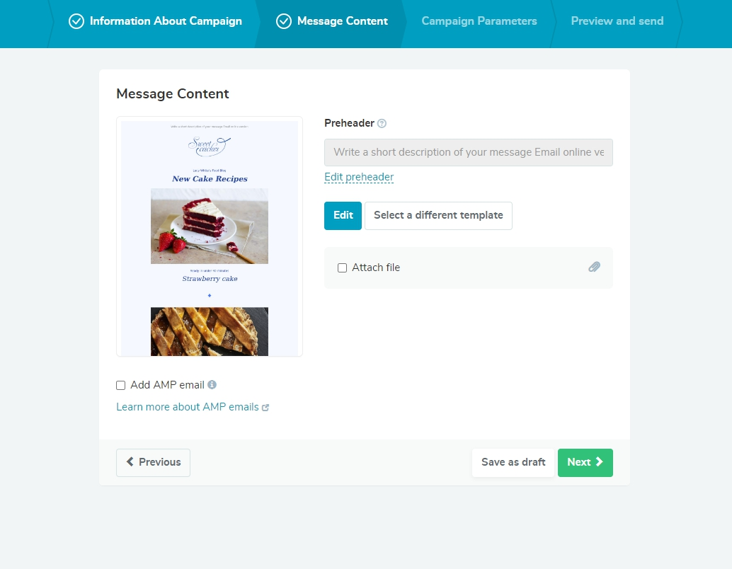 Creating an email preheader