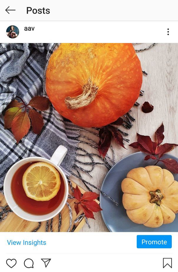 Promoting a post on Instagram