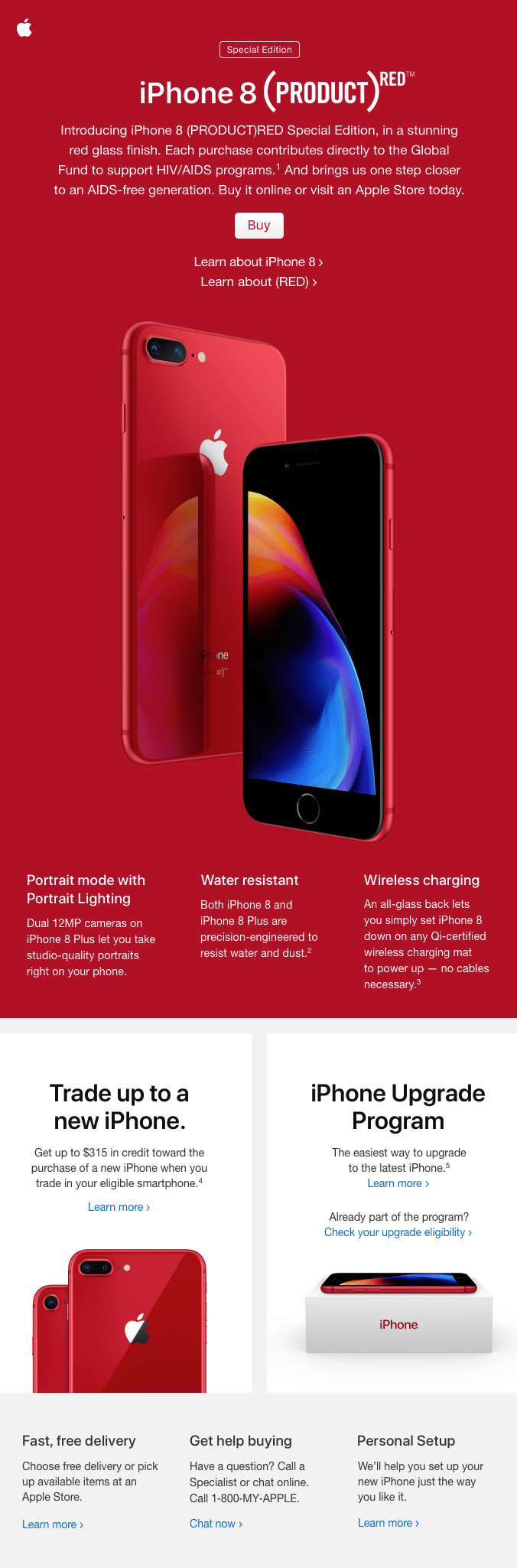 Apple's lead nurturing email