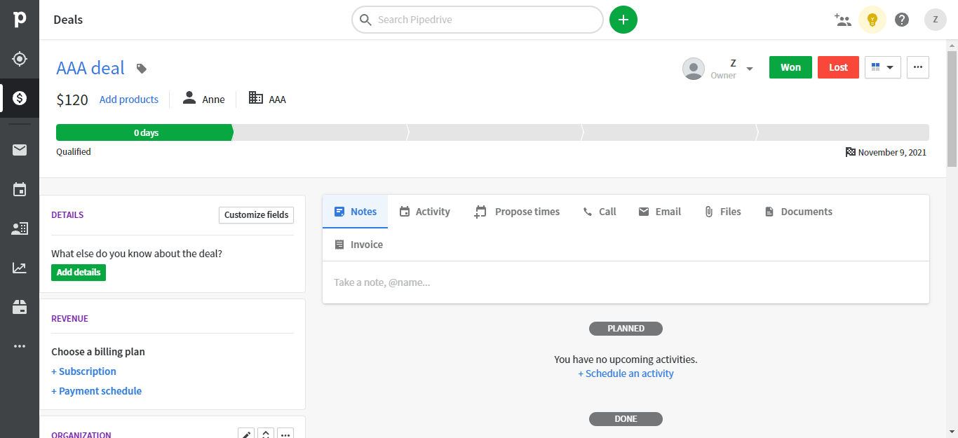 Pipedrive CRM