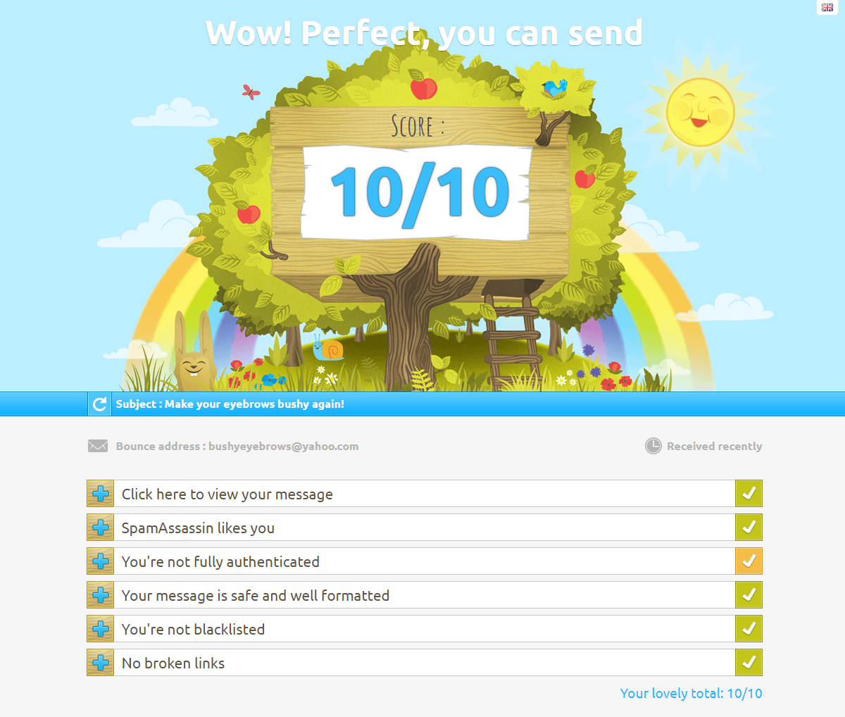 Check out the results