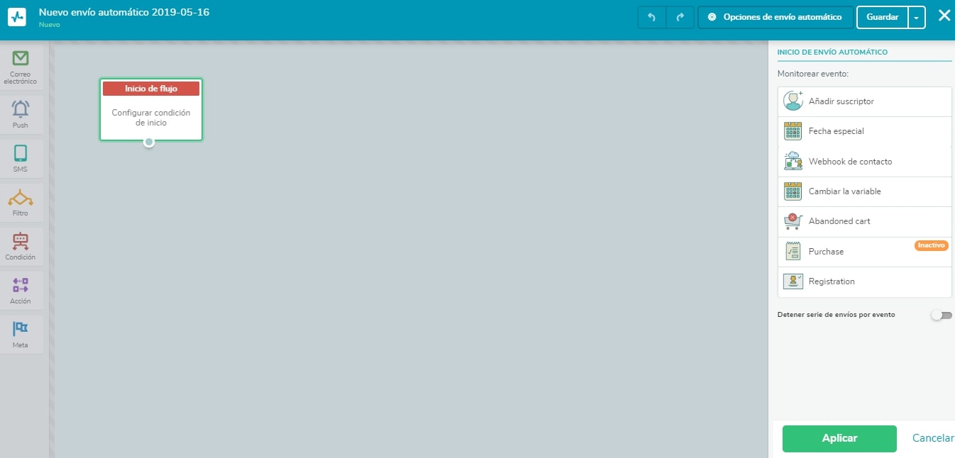 Configure the automation flow