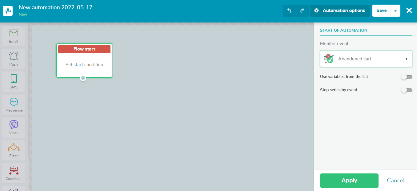 Creating a trigger campaign
