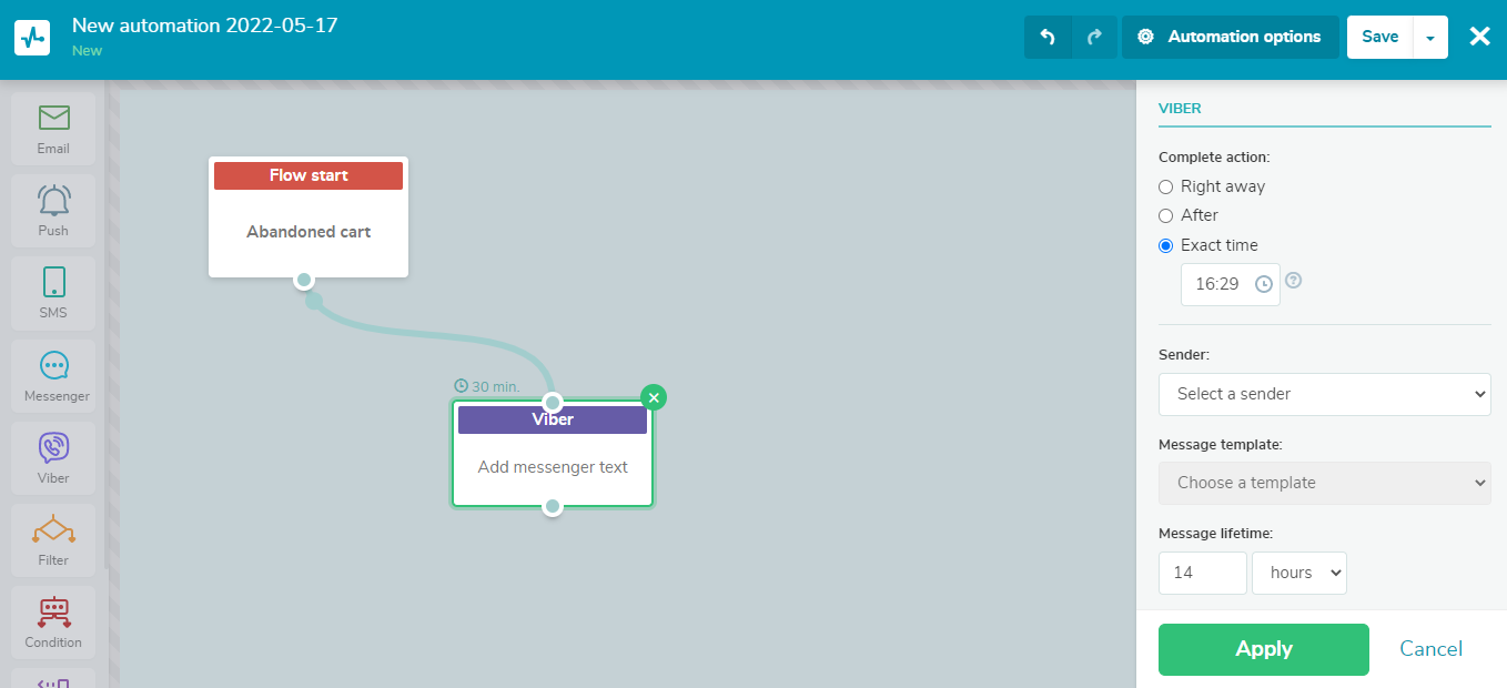 Creating a trigger campaign