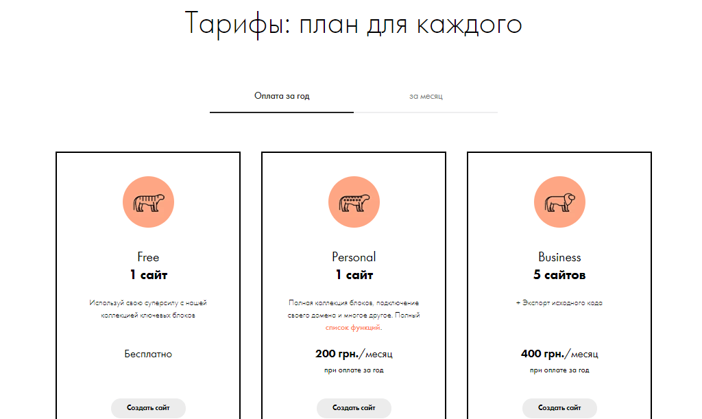 3 тарифа на вибір