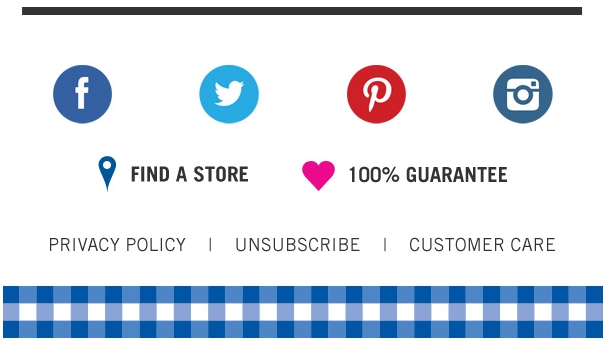 Размер футера