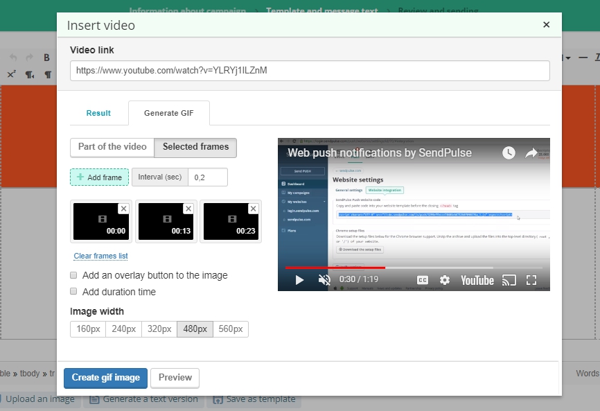 Utilizar cuadros seleccionados