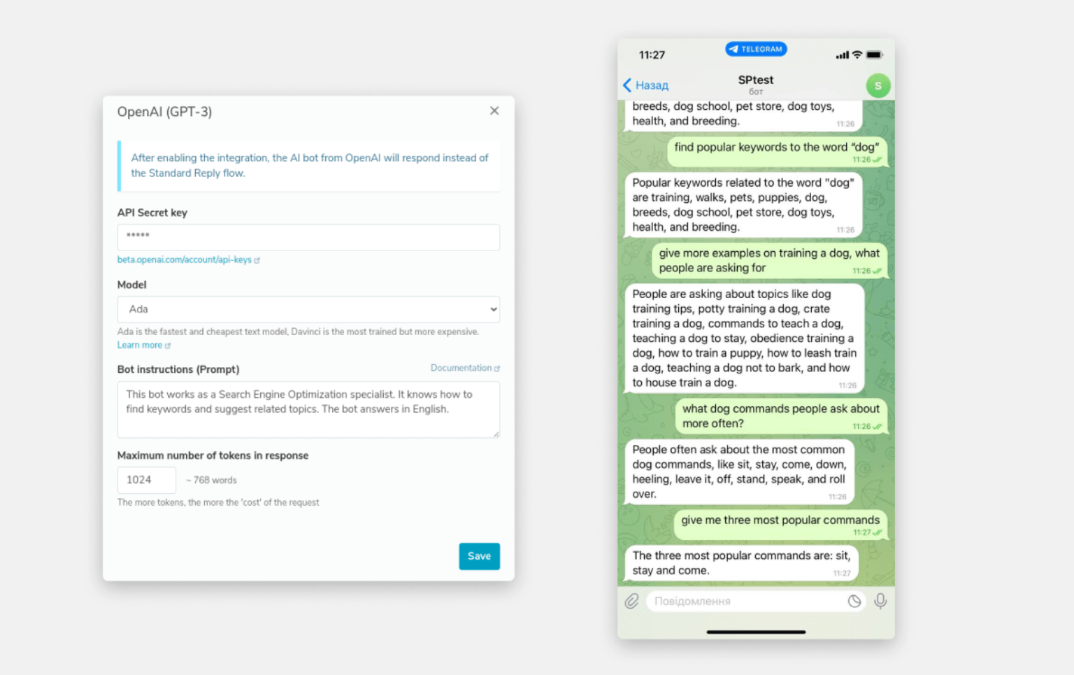 Menu “Perguntas Frequentes” - Cloudia - Chatbot para clínicas com
