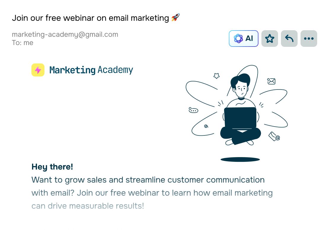 Generate text in the CRM system using AI