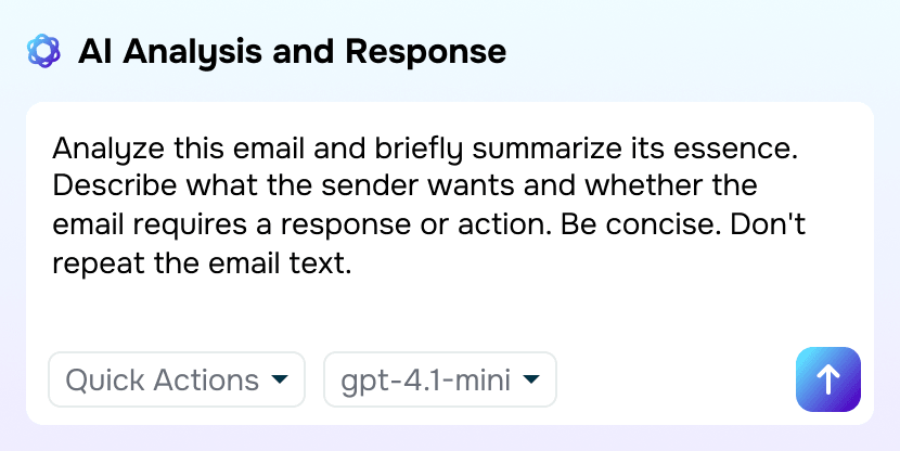Generate text in the CRM system using AI