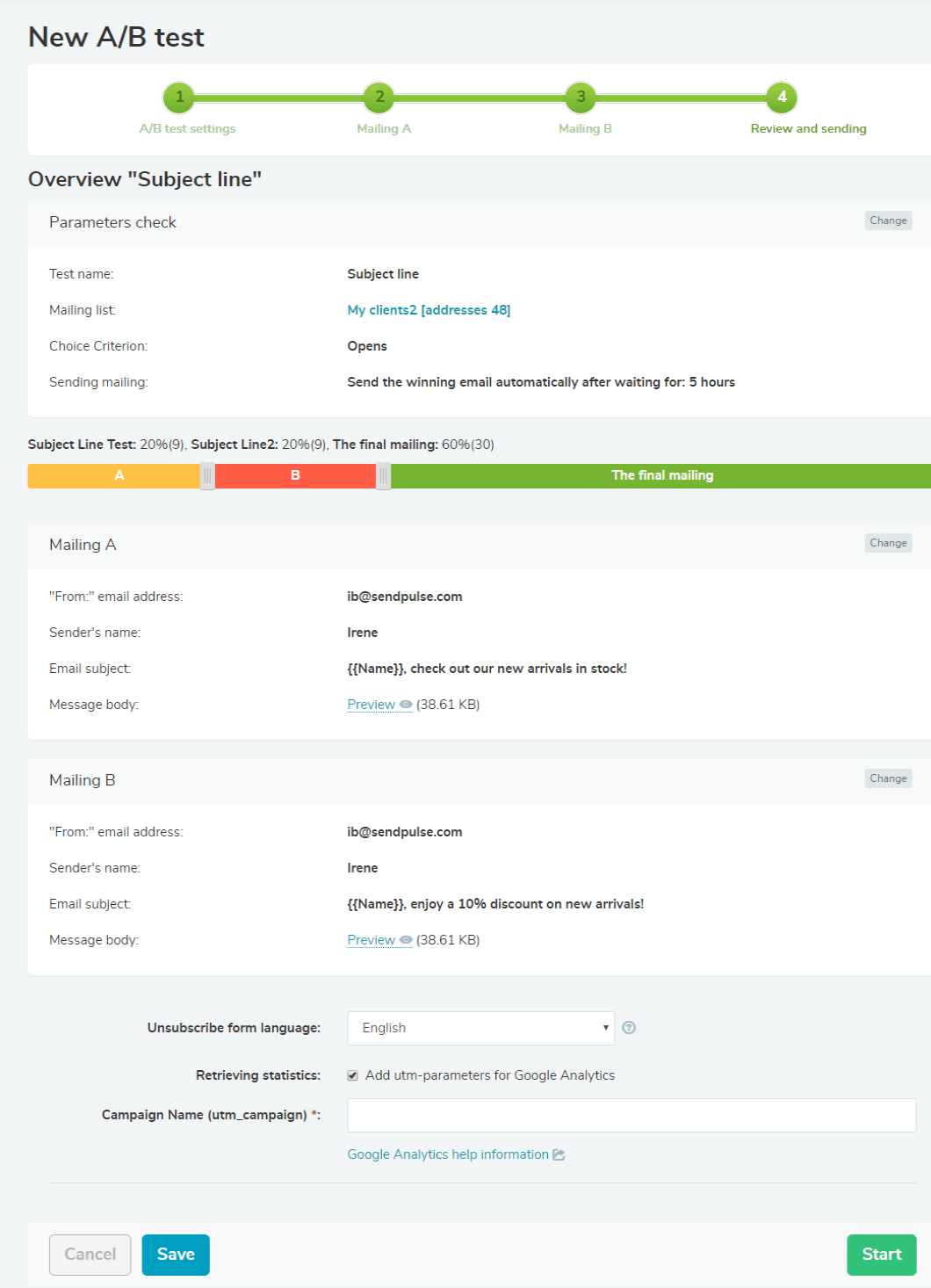 A/B testing