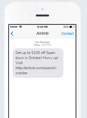 Business SMS from Airbnb