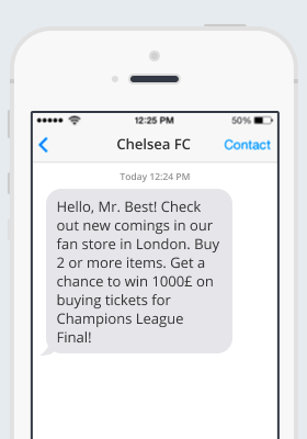 Personalized SMS by Chelsea