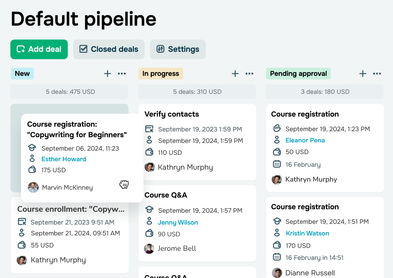 CRM system for marketers