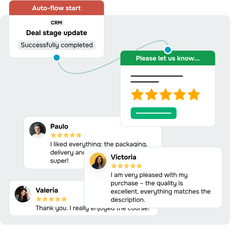 Collect reviews that sell for you