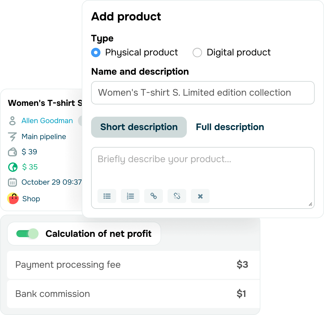 Keep products and paperwork on track