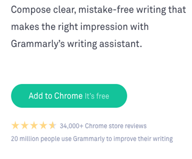 Grammarly's CTA