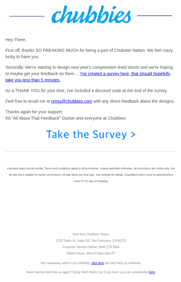 Customer satisfaction survey