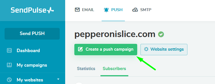 Envie uma campanha de notificações Web Push