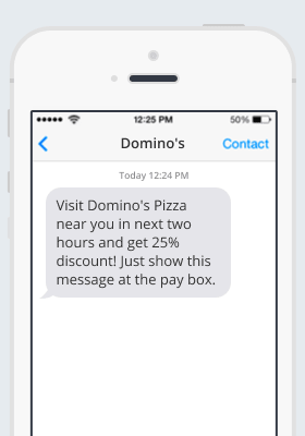 Dominos SMS notification