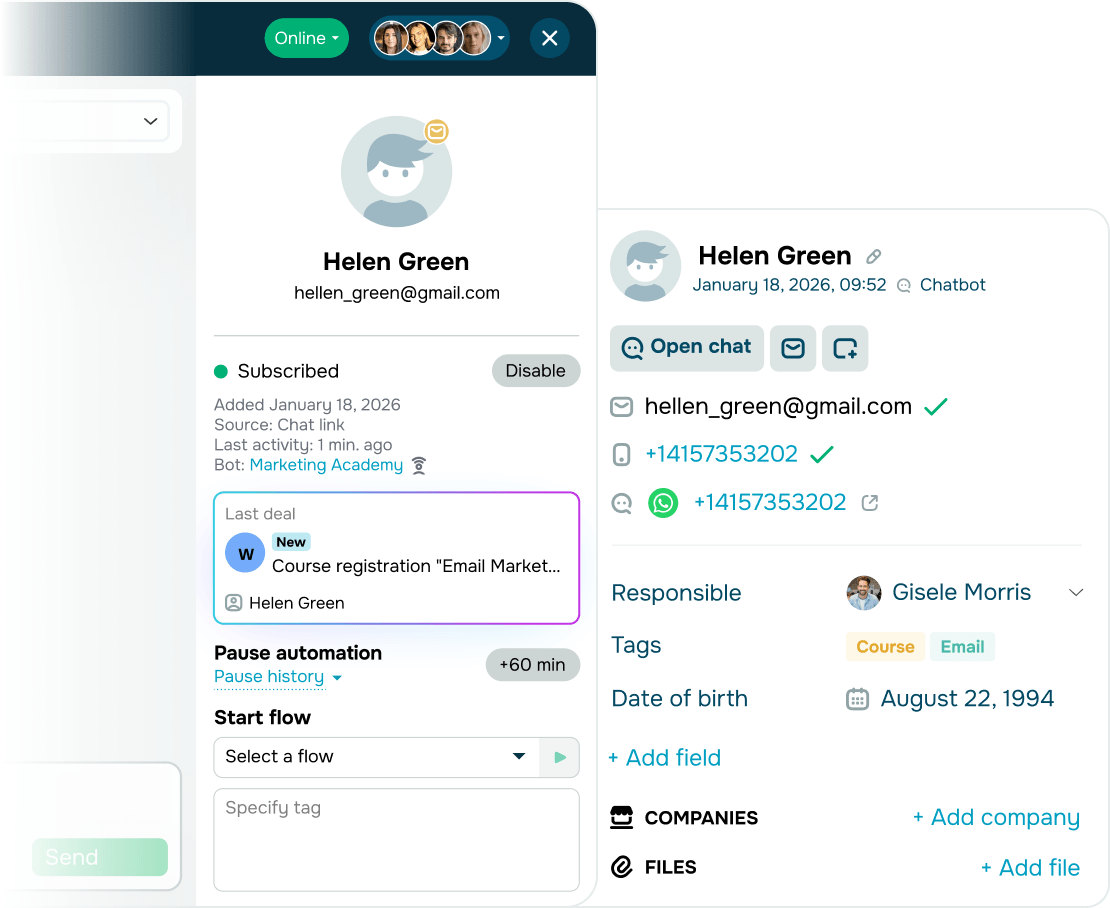 Log deals and run omnichannel pipelines