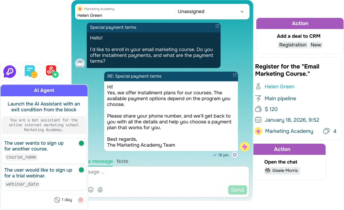 Email chatbots