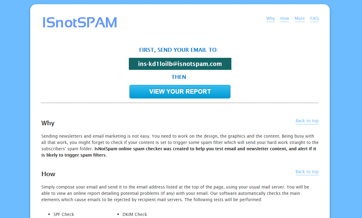 ISnotSPAM