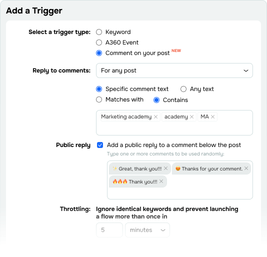 Respond to post comments