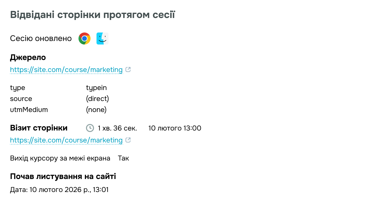 Відображення активності контактів у CRM