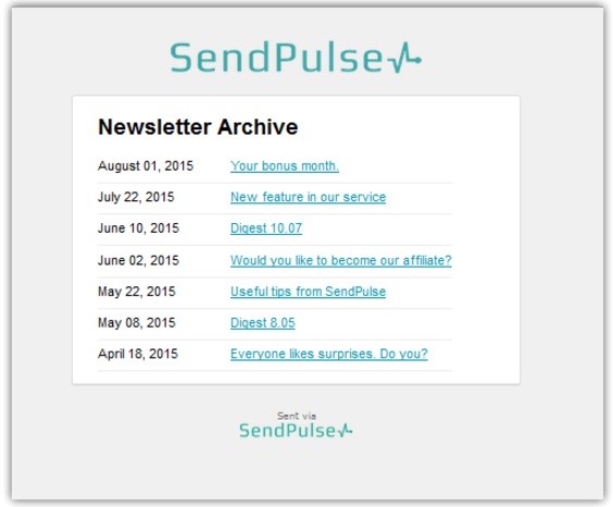 Newsletter archive