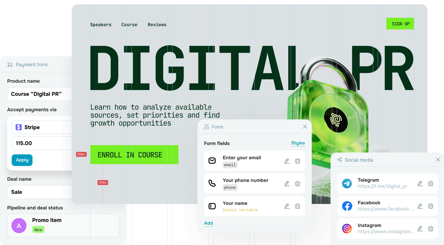Creador de sitios web