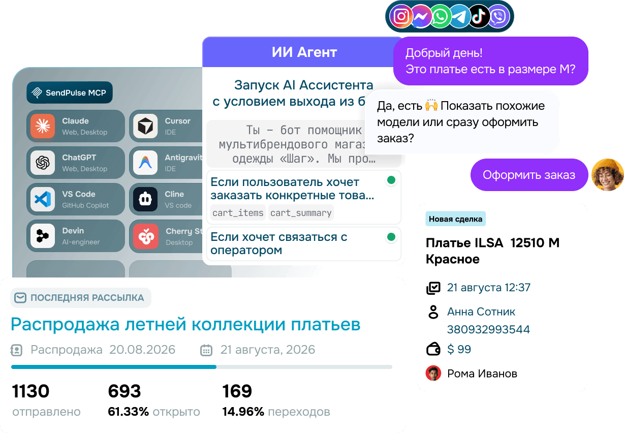 Платформа email-маркетинга и чат-ботов для бизнеса