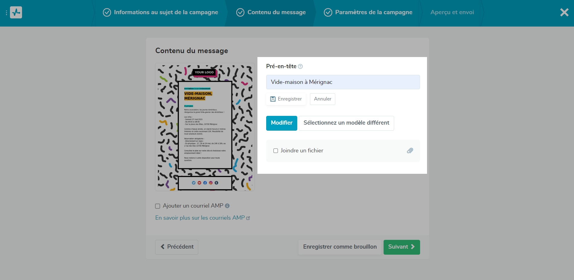 Ajout d'éléments supplémentaires