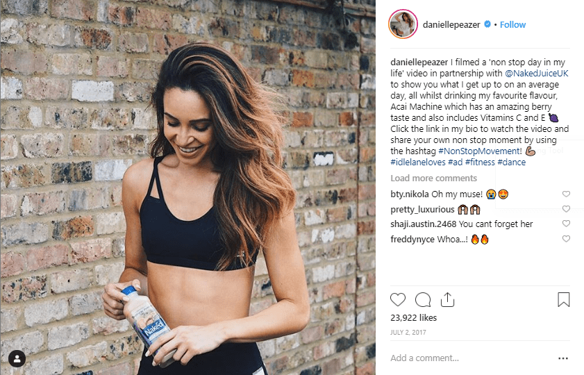 Instagram influencer marketing example